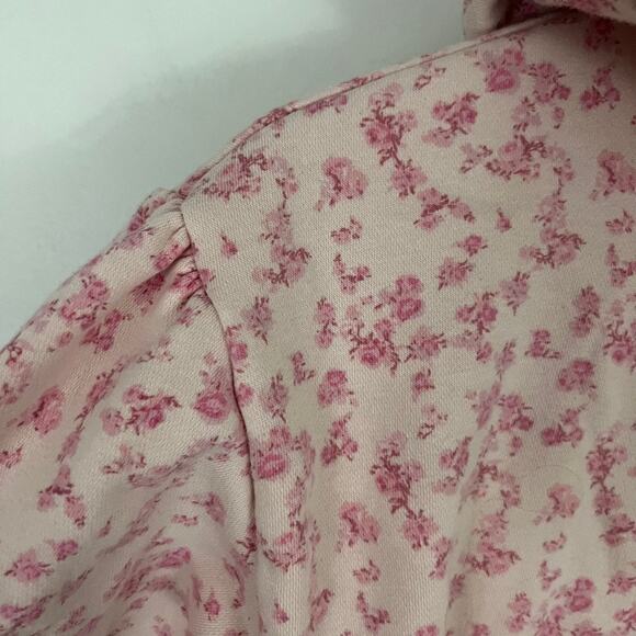 Gap Loveshackfancy Hoodie Sweatshirt Pink Floral Girls Size Small - Picture 7 of 12
